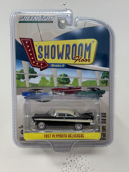 Greenlight 1957 Plymouth Belvedere Showroom Floor Series 6 1:64 Diecast