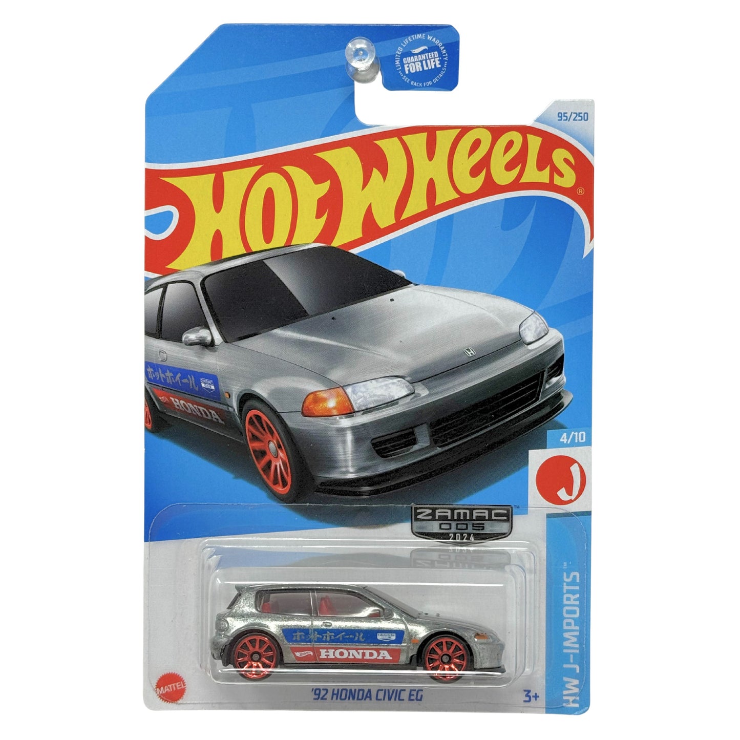 Hot Wheels HW J-Imports 1992 Honda Civic EG ZAMAC 1:64 Diecast