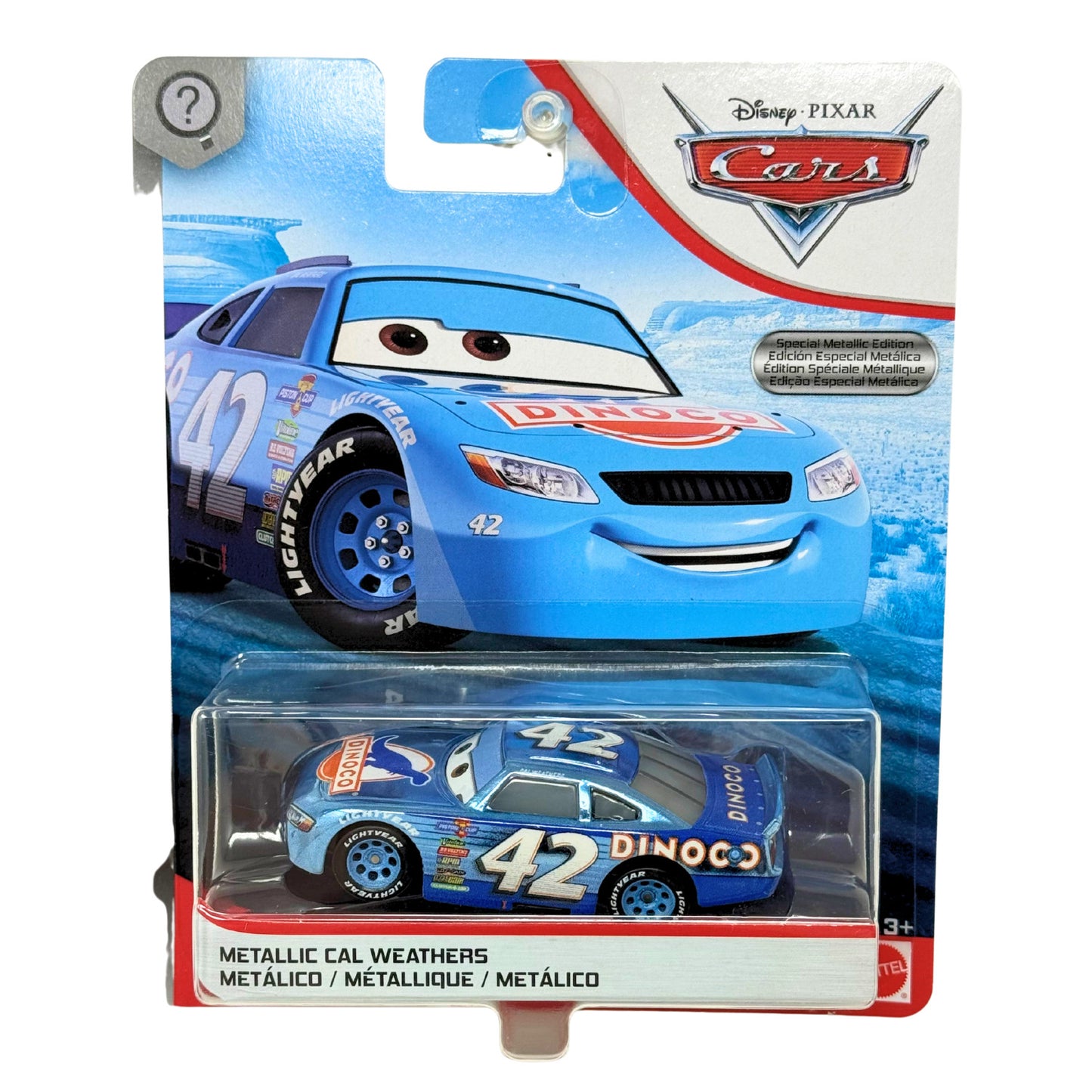 Disney Pixar Cars Cal Weathers #42 Dinoco Metallic Special Edition 1:55 Diecast