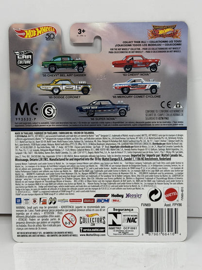 Hot Wheels Drag Strip Demons 1955 Chevy Bel Air Gasser 1:64 Diecast Real Riders