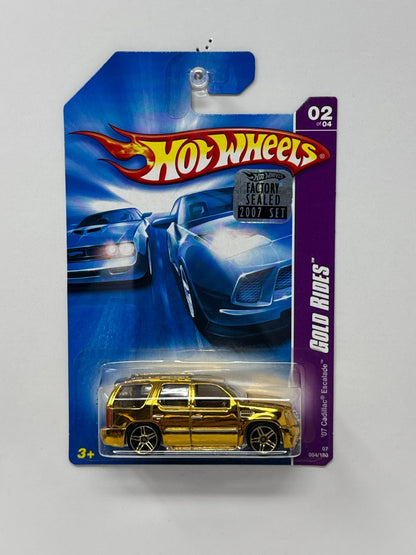 Hot Wheels Gold Rides 2007 Cadillac Escalade 1:64 Diecast Factory Sealed