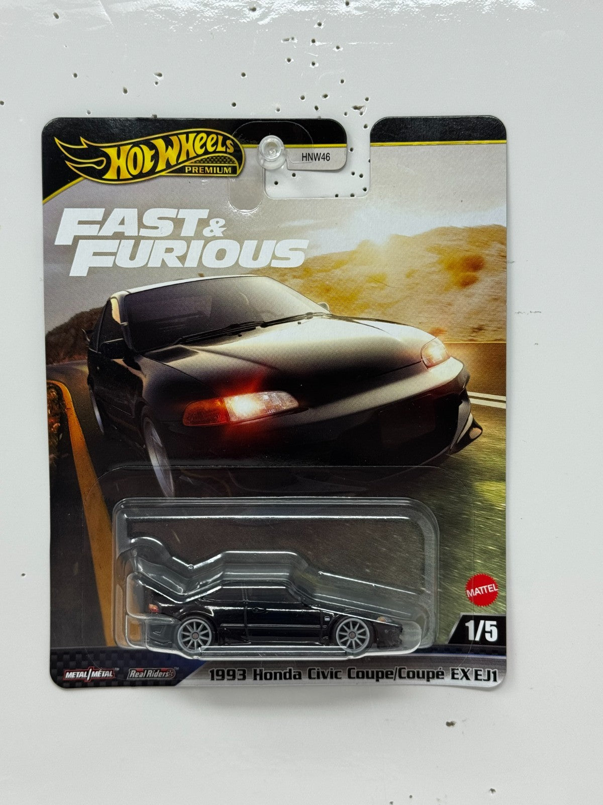 Hot Wheels Premium Fast & Furious 1993 Honda Civic Coupe EX EJ1 1:64 Diecast