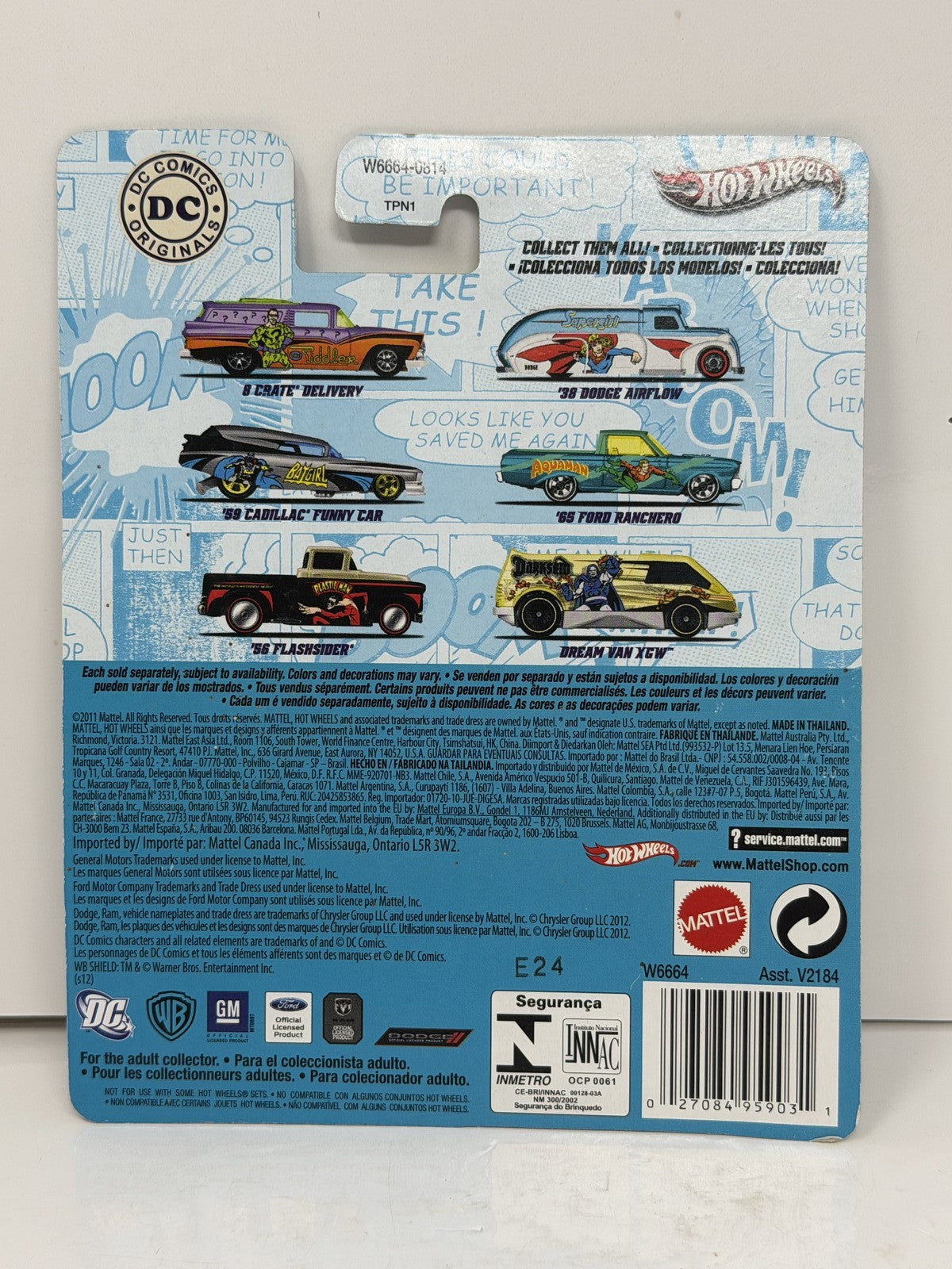 Hot Wheels DC Originals 1965 Ford Ranchero Aquaman 1:64 Diecast Real Riders