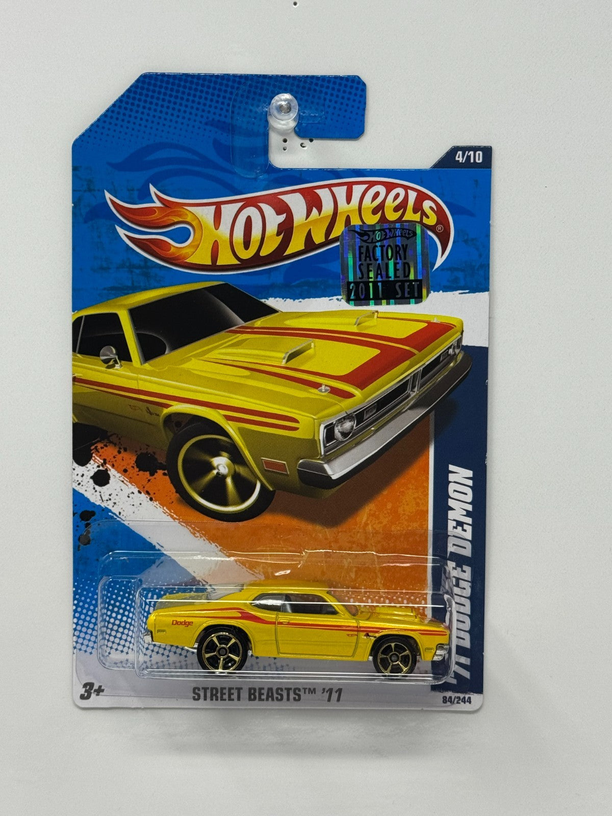 Hot Wheels Street Beasts 1971 Dodge Demon 1:64 Diecast Factory Sealed Yellow