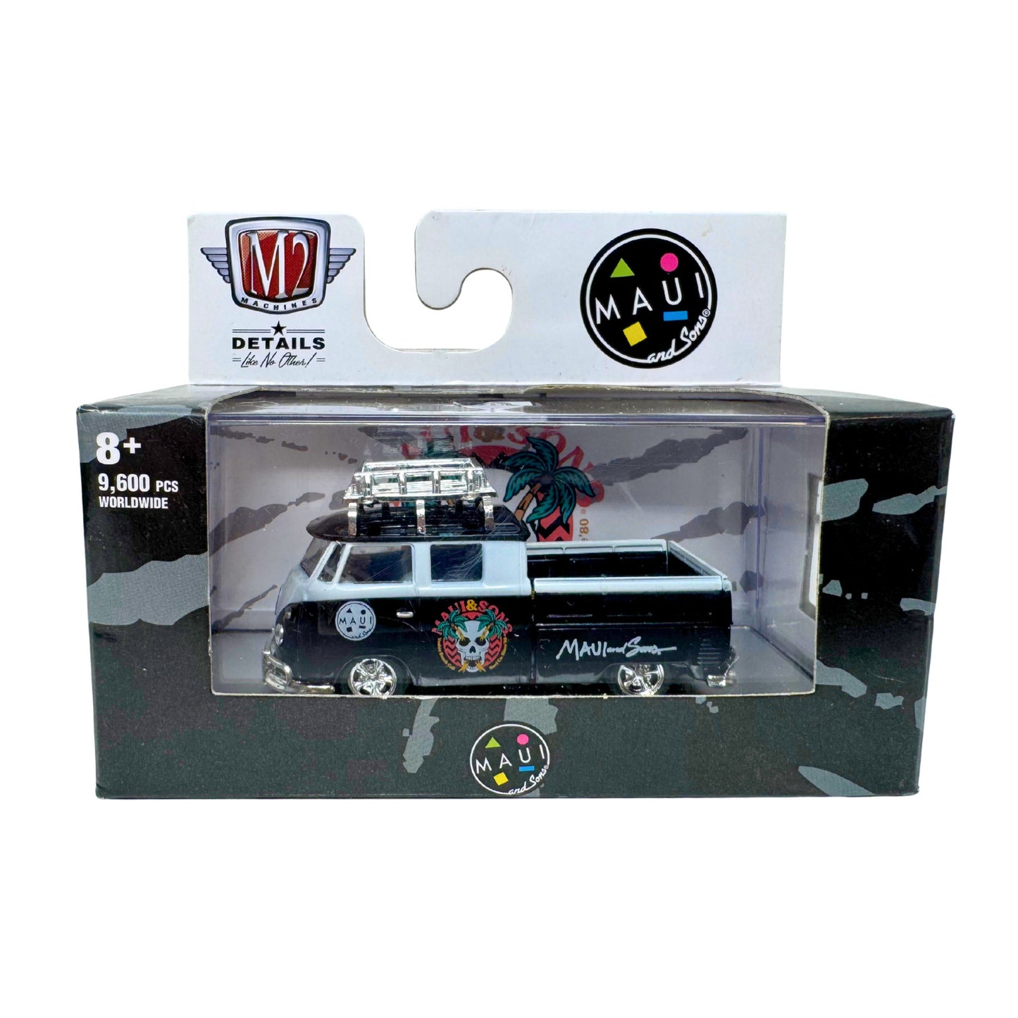 M2 Machines Maui & Sons 1959 Volkswagen Double Cab Truck USA Model 1:64 Diecast