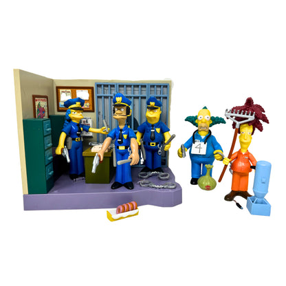 Simpsons World of Springfield Police Station Jail Playmates Playset Diorama