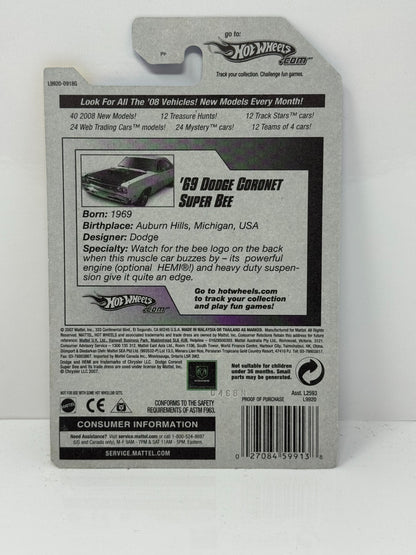 Hot Wheels New Models 1969 Dodge Coronet Super Bee 1:64 Diecast Factory Sealed