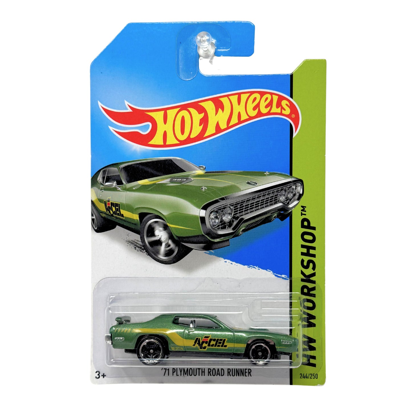 Hot Wheels Workshop 1971 Plymouth Road Runner 1:64 Diecast Green