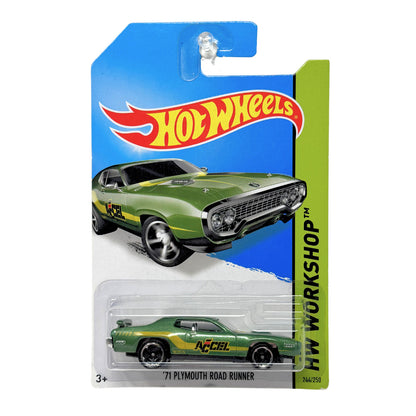 Hot Wheels Workshop 1971 Plymouth Road Runner 1:64 Diecast Green