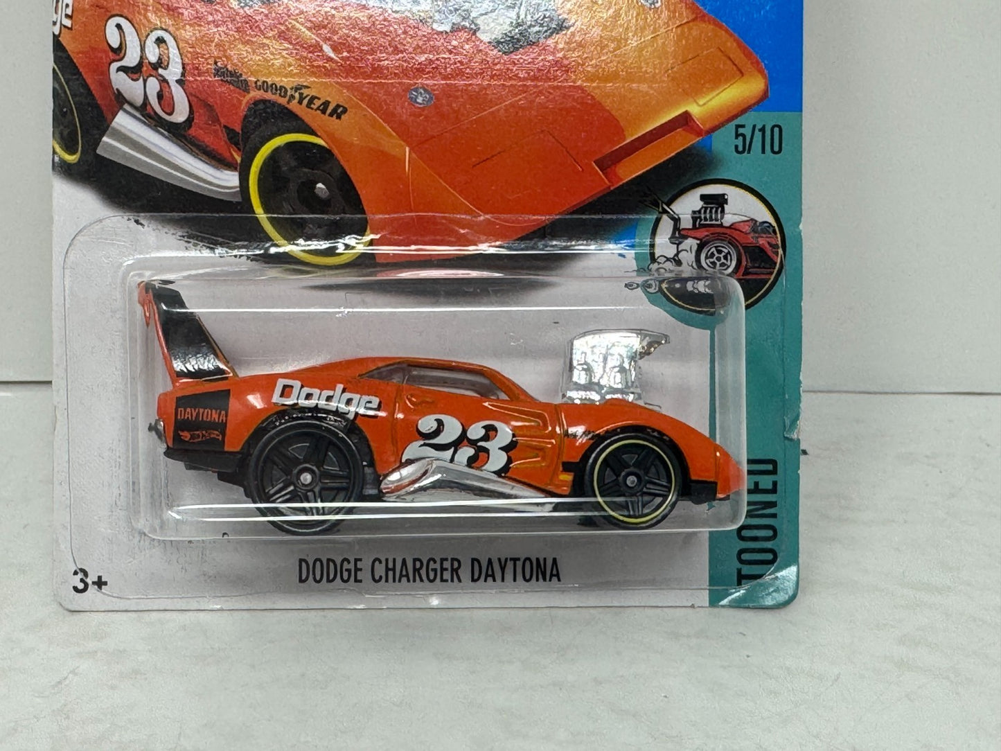 Hot Wheels Tooned Dodge Charger Daytona 1:64 Diecast REAR WHEEL ERROR