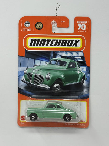 Matchbox 1941 Plymouth Coupe 1:64 Diecast Green
