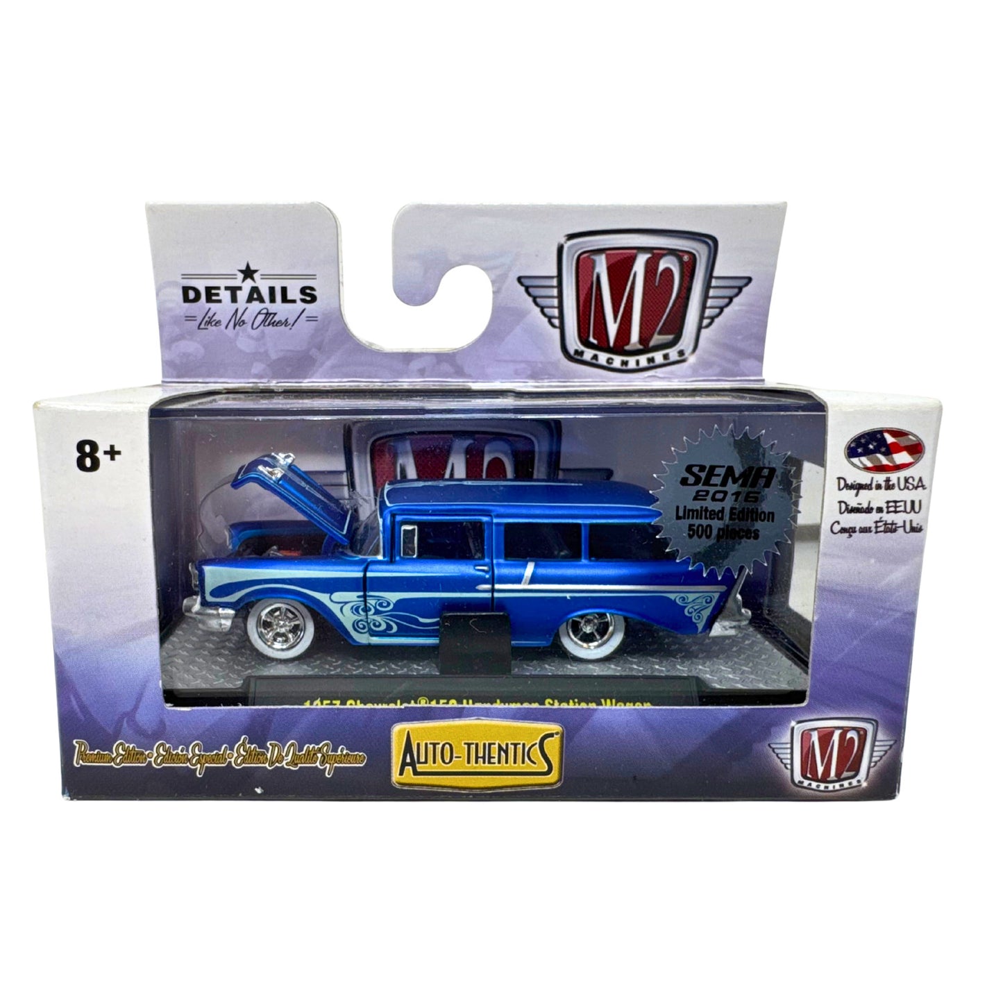 M2 Machines Auto-Thentics 1957 Chevy 150 Handyman Wagon SEMA 1:64 Diecast