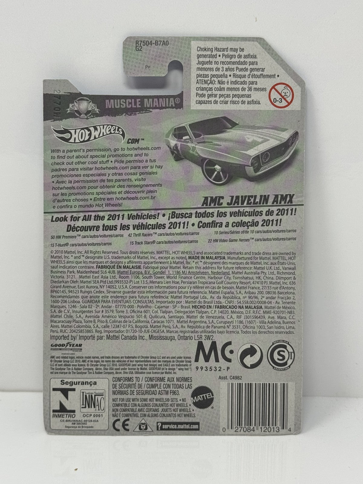 Hot Wheels Muscle Mania AMC Javelin AMX 1:64 Diecast Green