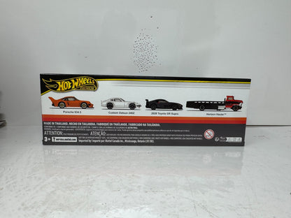 Hot Wheels Premium Track Day 4-Pack Collector Diorama Set 1:64 Diecast
