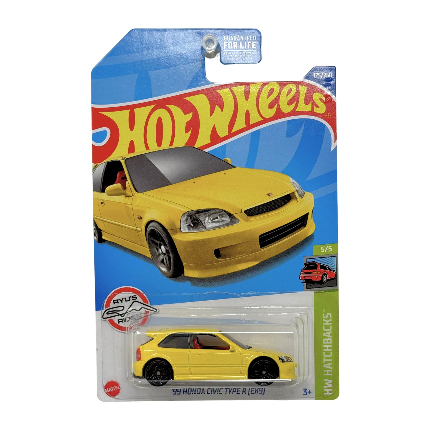 Hot Wheels Hatchbacks 1999 Honda Civic Type R EK9 1:64 Diecast