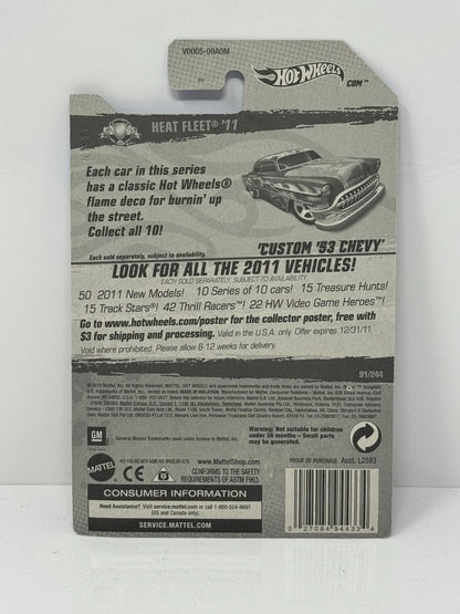 Hot Wheels Heat Fleet ’11 1953 Custom Chevy 1:64 Diecast Factory Sealed
