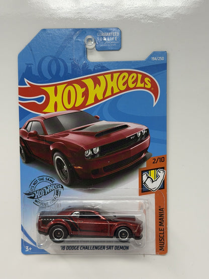 Hot Wheels Super Treasure Hunt 2018 Dodge Challenger SRT Demon 1:64 Diecast STH