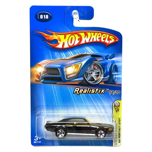 Hot Wheels Realistix 2005 First Editions 1969 Pontiac GTO 1:64 Diecast Black V1