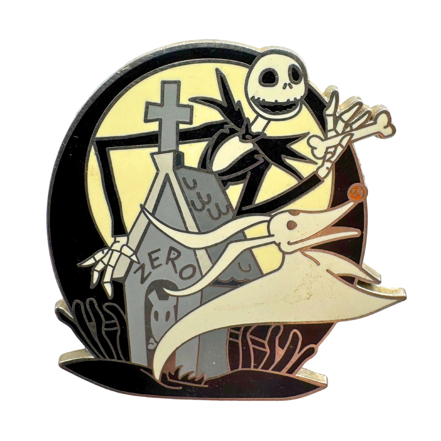 Disney Jack Skellington & Zero Nightmare Before Christmas Trading Pin DC1S4