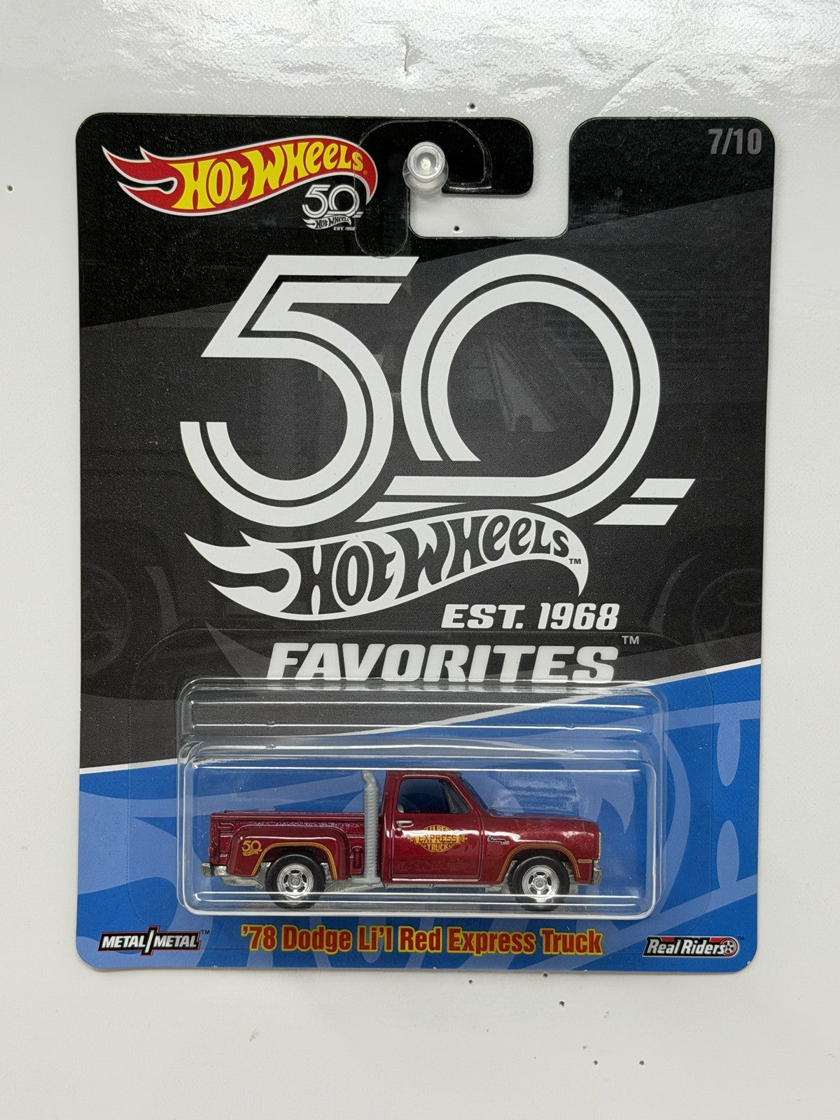 Hot Wheels 50th Favorites 1978 Dodge Red Express Truck 1:64 Diecast Real Riders