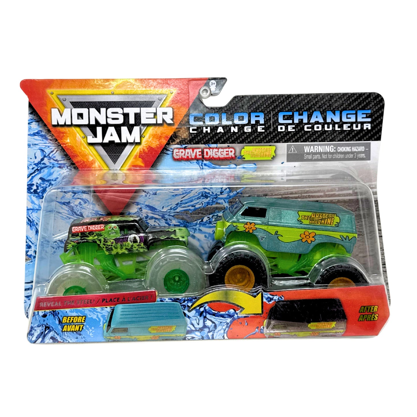 Monster Jam Color Change Grave Digger & Mystery Machine 1:64 Diecast