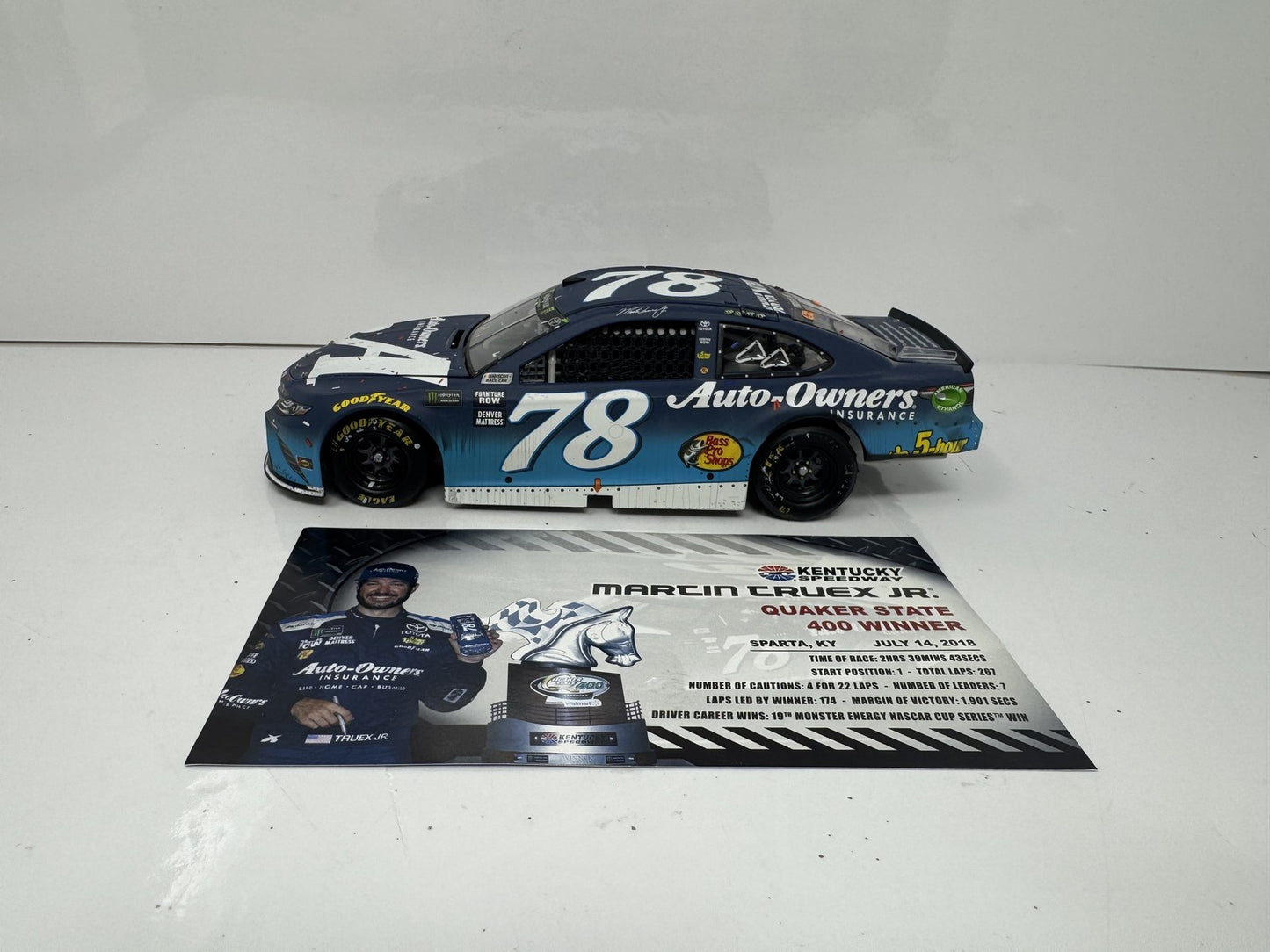 Lionel NASCAR Martin Truex Jr. #78 Big A Kentucky Raced Win 2018 1:24 Diecast