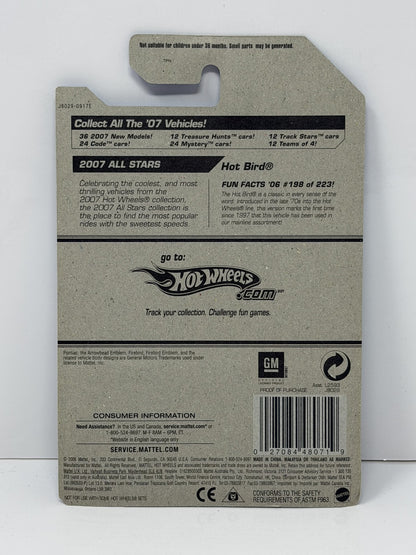 Hot Wheels 2007 All Stars Hot Bird 1:64 Diecast Purple