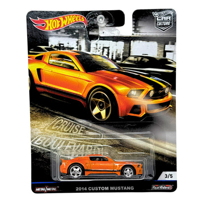 Hot Wheels Premium Cruise Boulevard 2014 Custom Mustang 1:64 Diecast