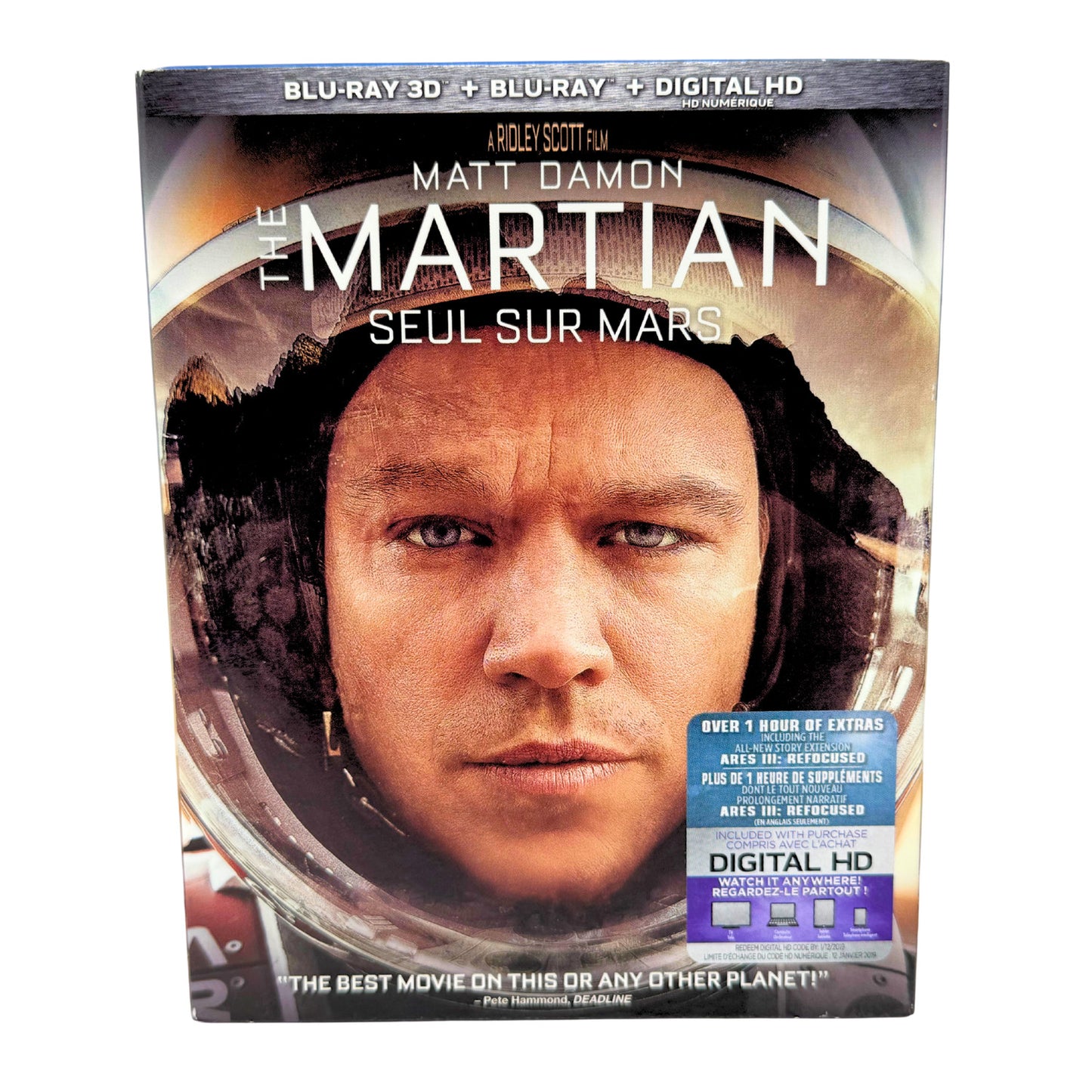 The Martian (3D Blu-ray) Matt Damon Sci-Fi Adventure Ridley Scott Film
