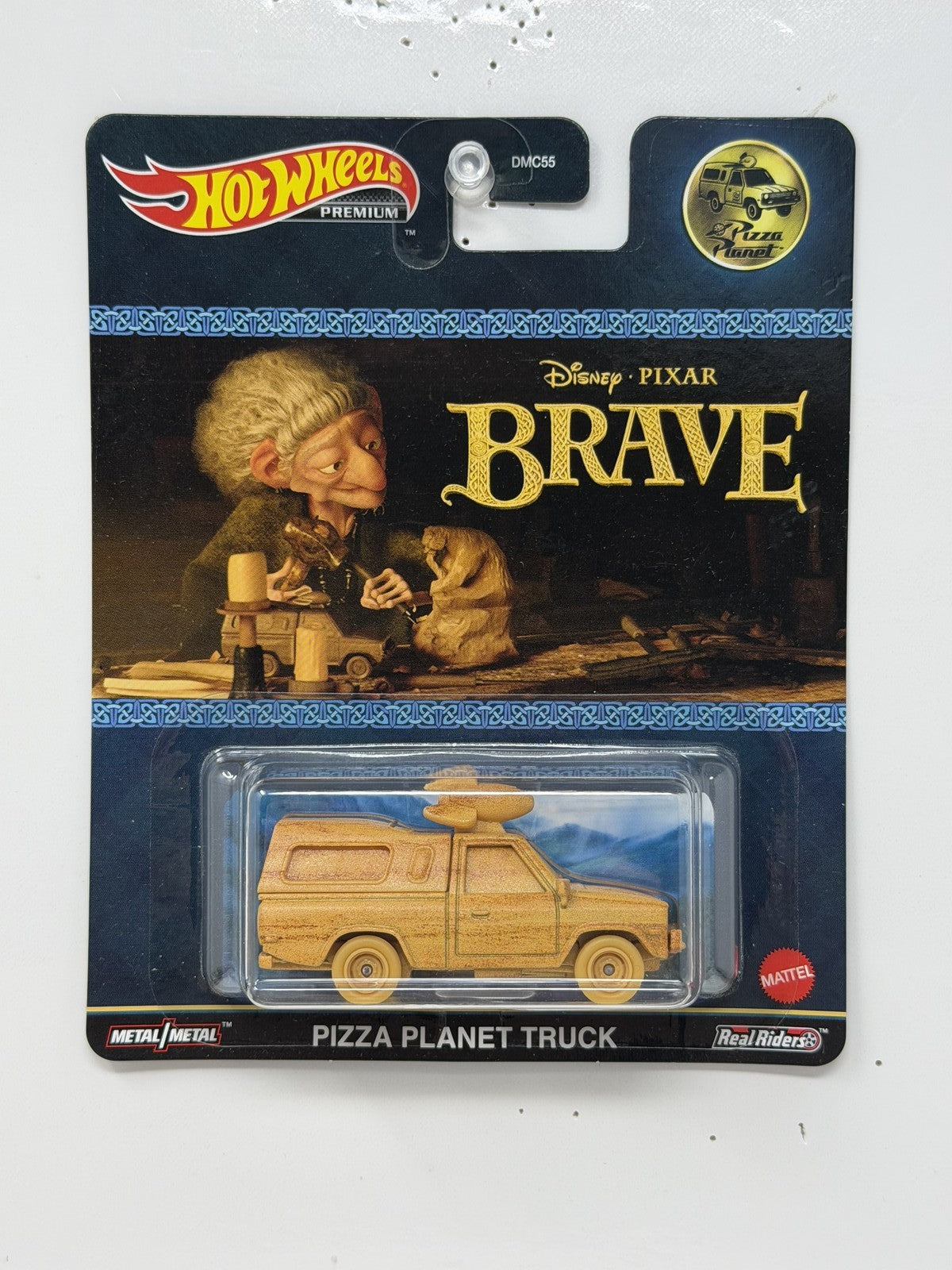 Hot Wheels Premium Disney Pixar Brave Pizza Planet Truck 1:64 Diecast Real Rider