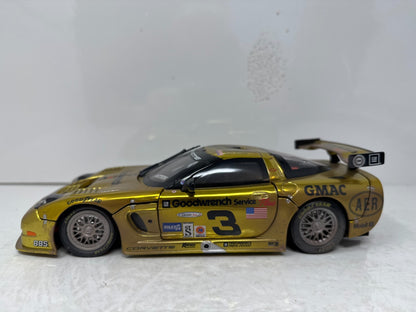Action Racing #3 Dale Earnhardt GM 2001 Corvette C5R RACED VERSION 1:18 Diecast