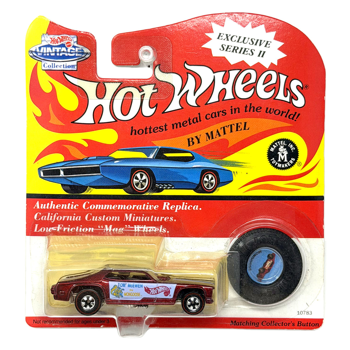 Hot Wheels Vintage Series II Tom McEwen Mongoose 1:64 Diecast w/ Button