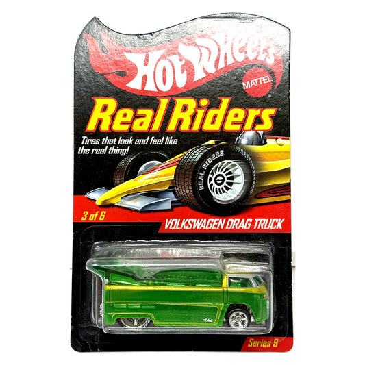 Hot Wheels Real Riders Series 9 Volkswagen Drag Truck 1:64 Diecast Green