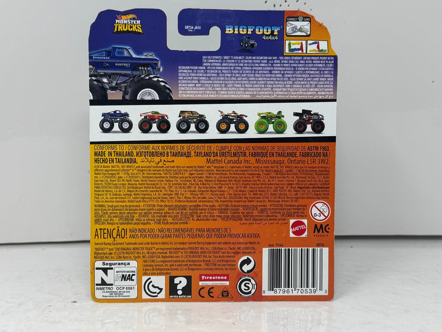 Hot Wheels Monster Trucks Bigfoot 1:64 Diecast