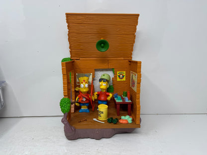 Simpsons World of Springfield Barts Treehouse Kamp Krusty Bart Playmates Playset