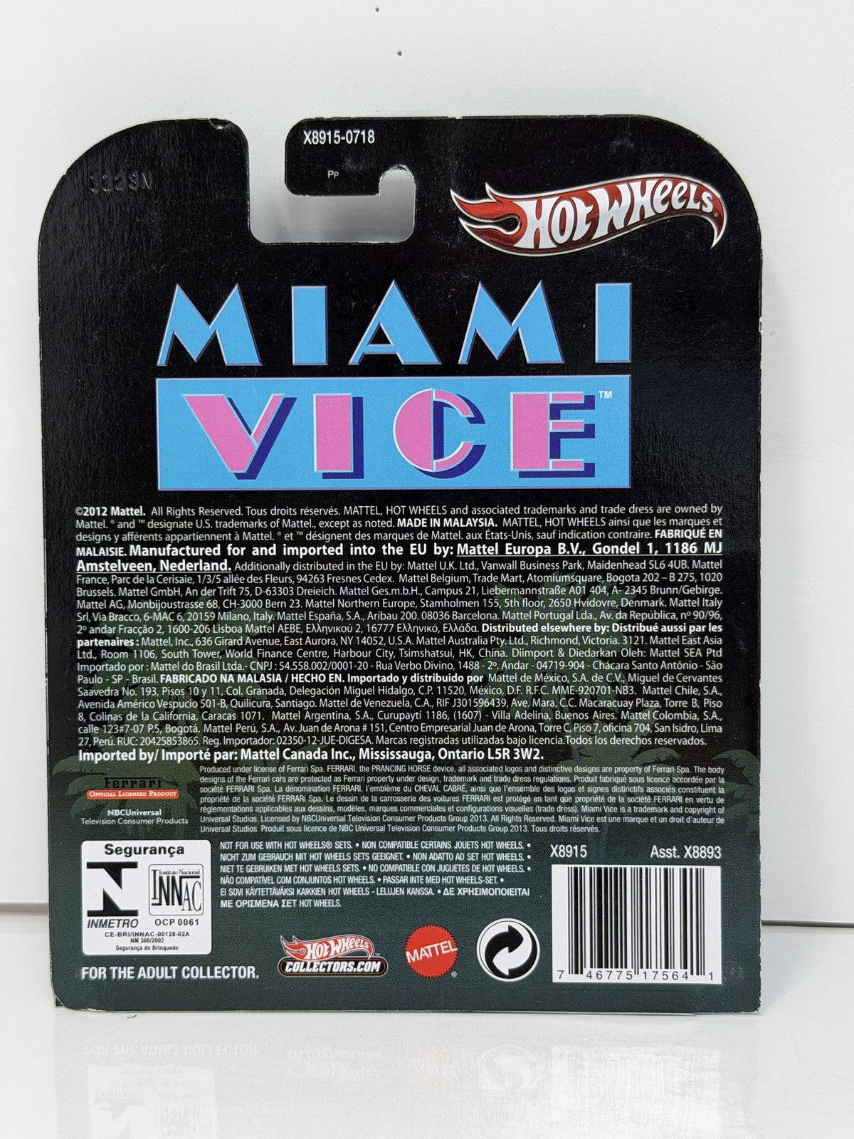 Hot Wheels Retro Entertainment Miami Vice Ferrari 512 M 1:64 Diecast