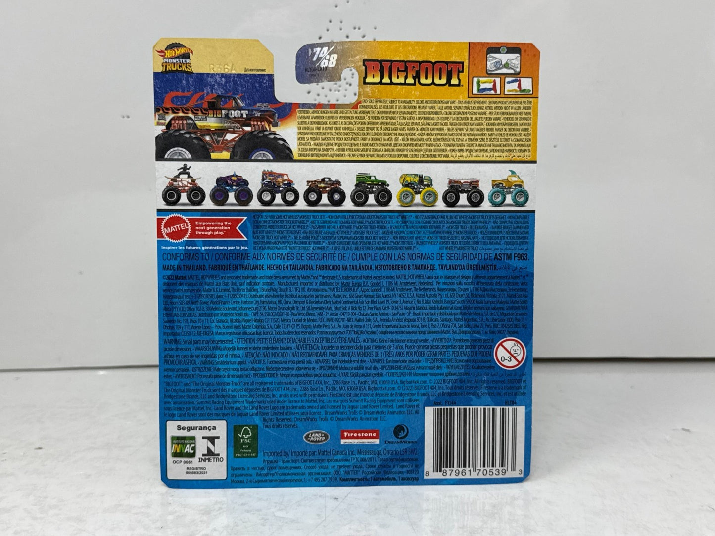 Hot Wheels Monster Trucks Bigfoot Mash & Crash 1:64 Diecast