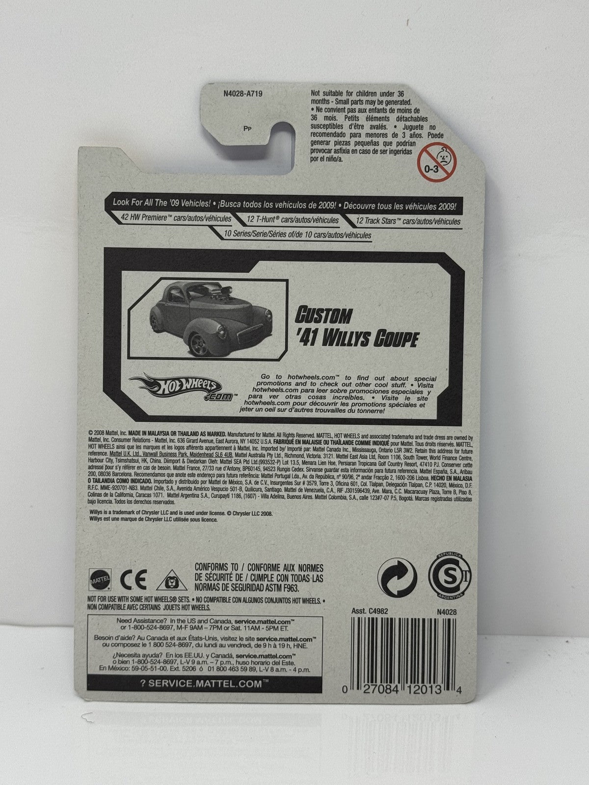 Hot Wheels Premiere Custom 1941 Willys Coupe 1:64 Diecast Blue