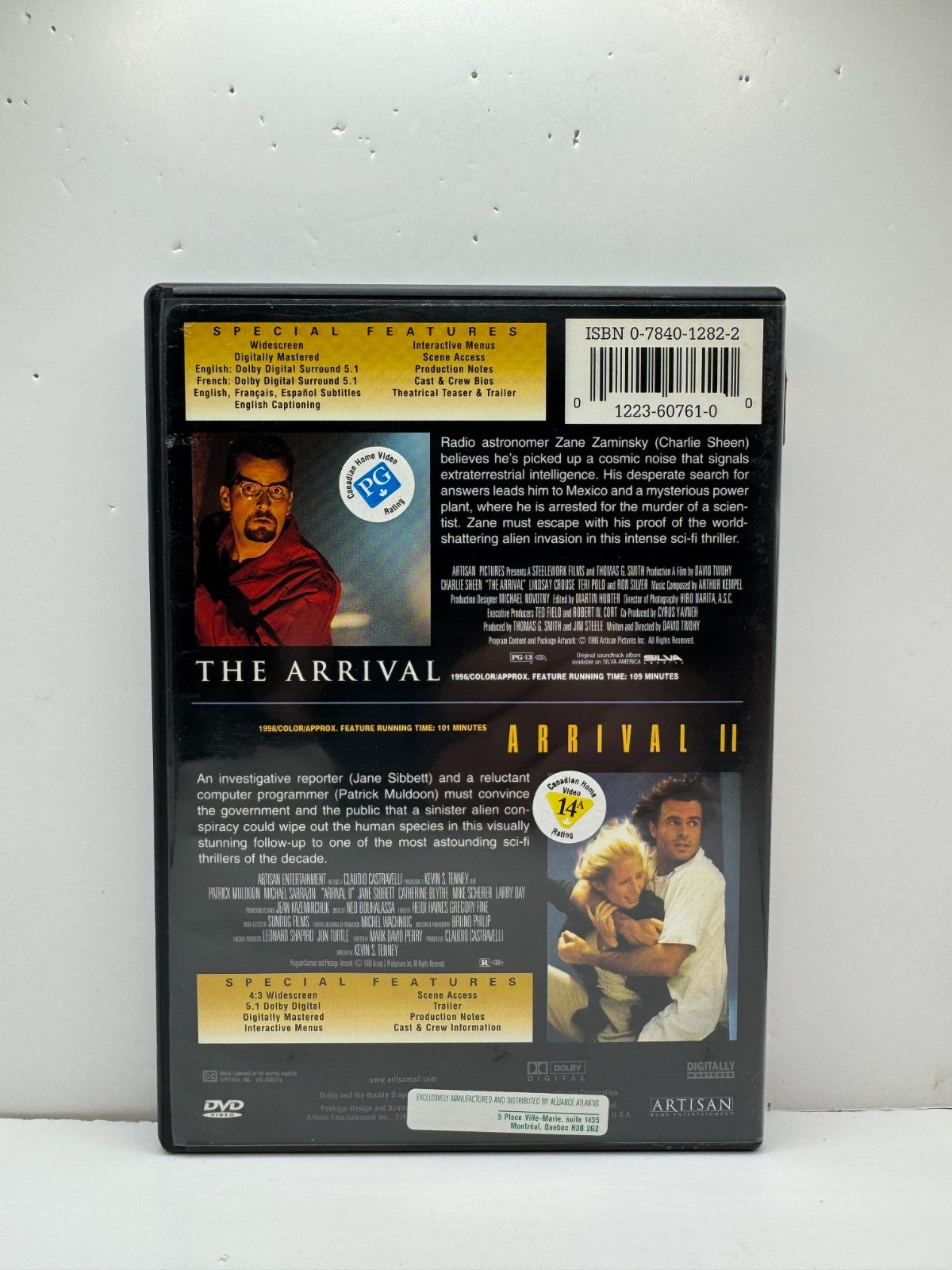 The Arrival Double Feature (DVD) Charlie Sheen SciFi