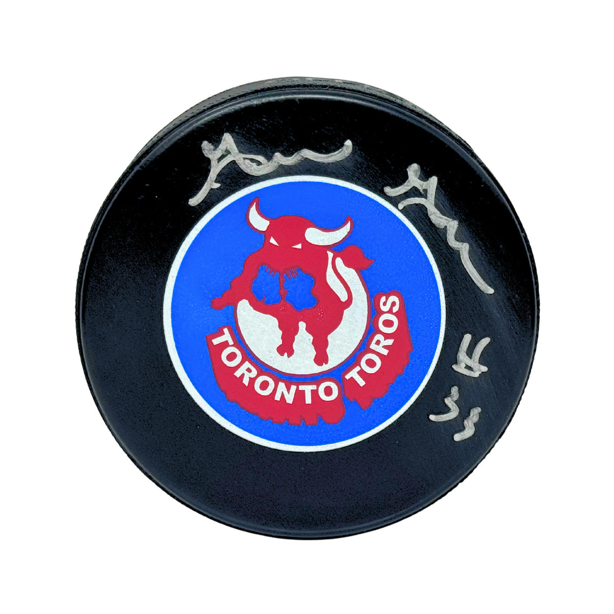 Gilles Gratton Toronto Toros Signed WHA Autograph Puck Silver Auto