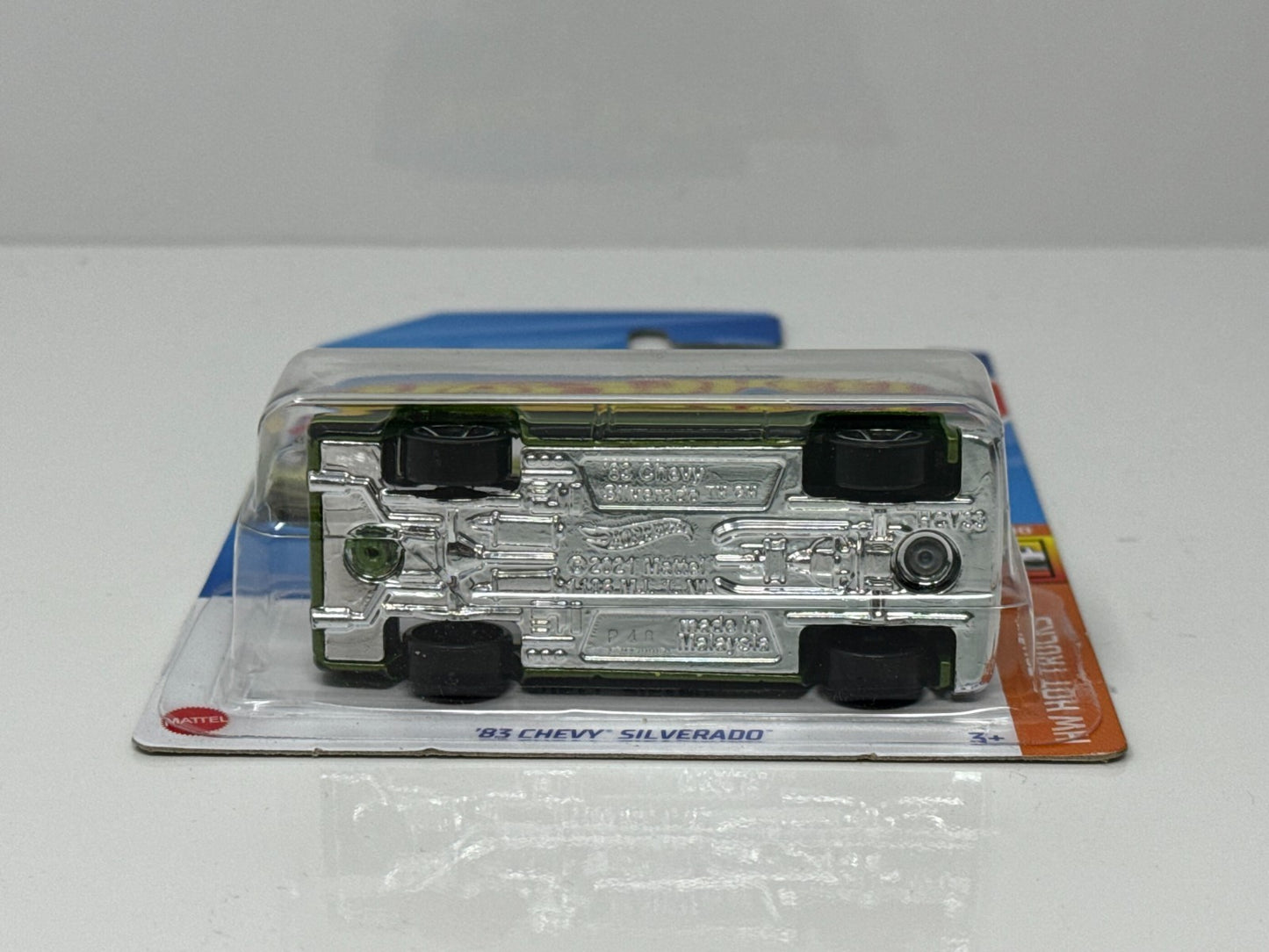 Hot Wheels HW Hot Trucks 1983 Chevy Silverado Green Black Stripe 1:64 Diecast