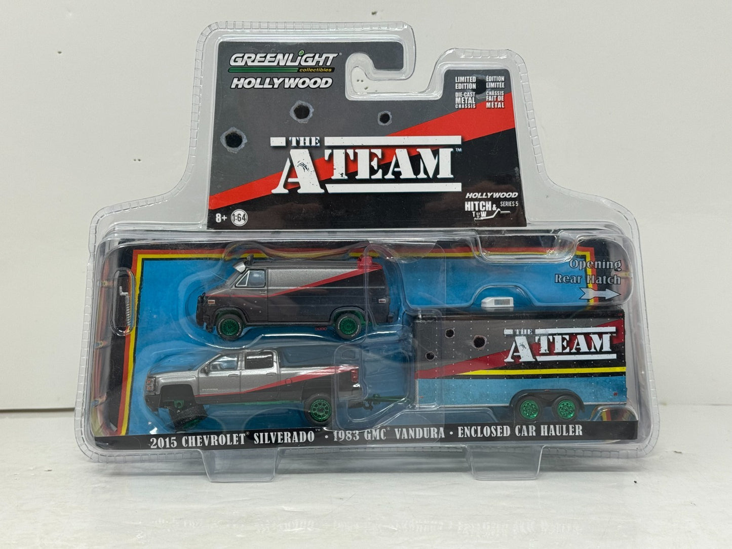 Greenlight Hollywood The A-Team GMC Vandura CHASE 1:64 Diecast with Wheel Error