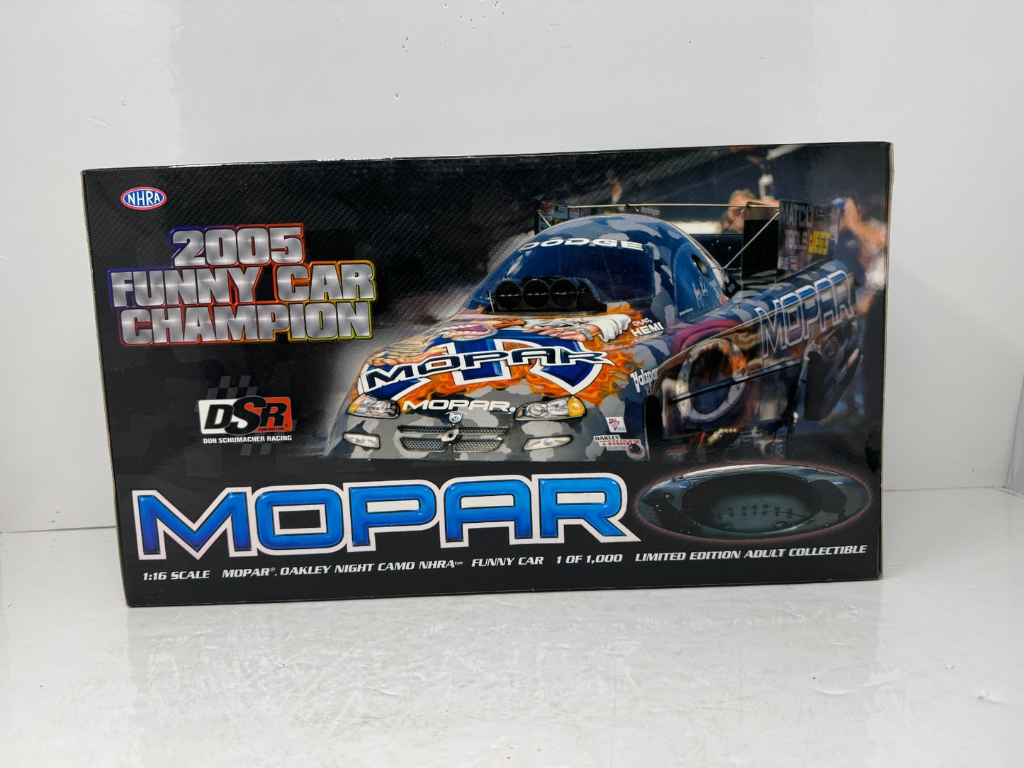 Milestone Gary Scelzi NHRA Mopar Oakley Night Camo Dodge Funny Car 1:16 Scale