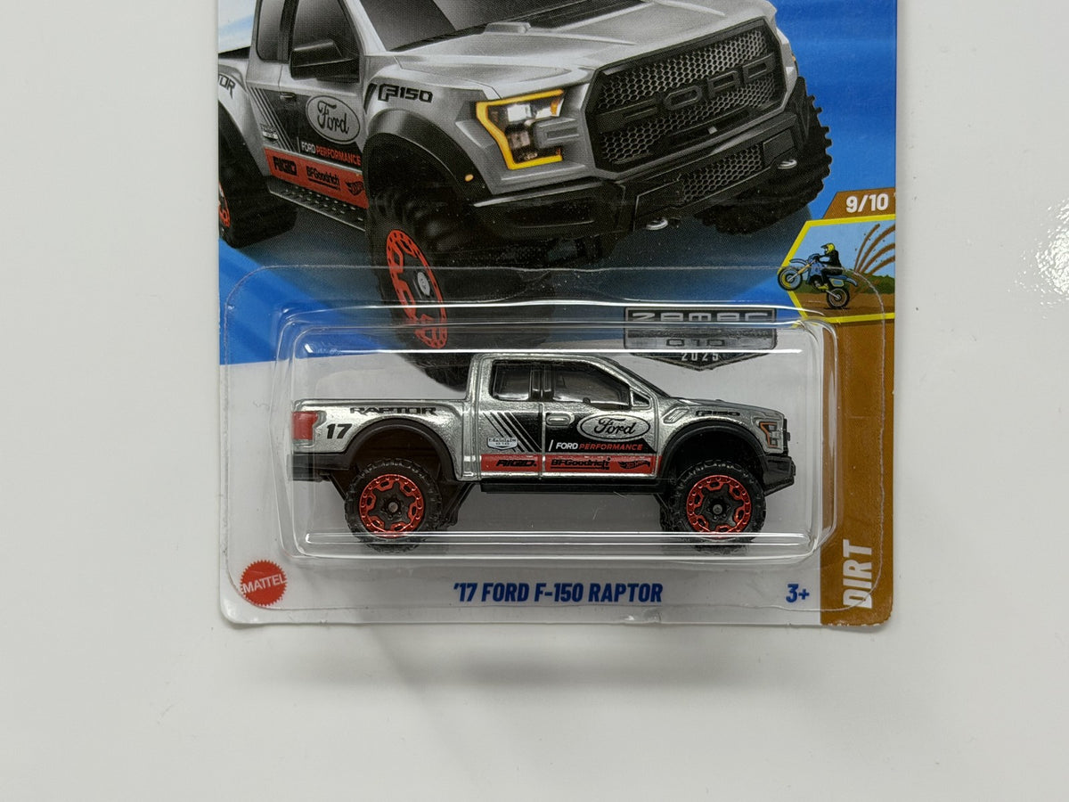 Hot Wheels ZAMAC Dirt 2017 Ford F-150 Raptor 1:64 Diecast