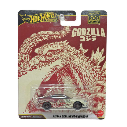 Hot Wheels Premium Godzilla Nissan Skyline GT-R (BNR34) 1:64 Diecast