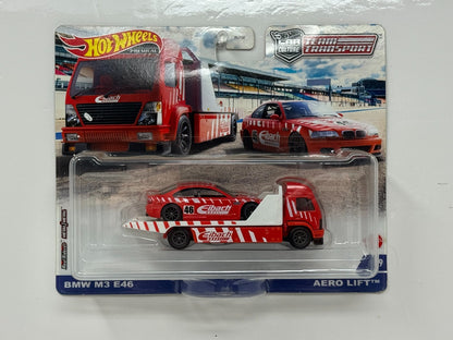 Hot Wheels Premium Team Transport #29 BMW M3 E46 & Aero Lift 1:64 Diecast