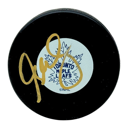 Glenn Healy Toronto Maple Leafs Signed NHL Autograph Puck Gold Auto