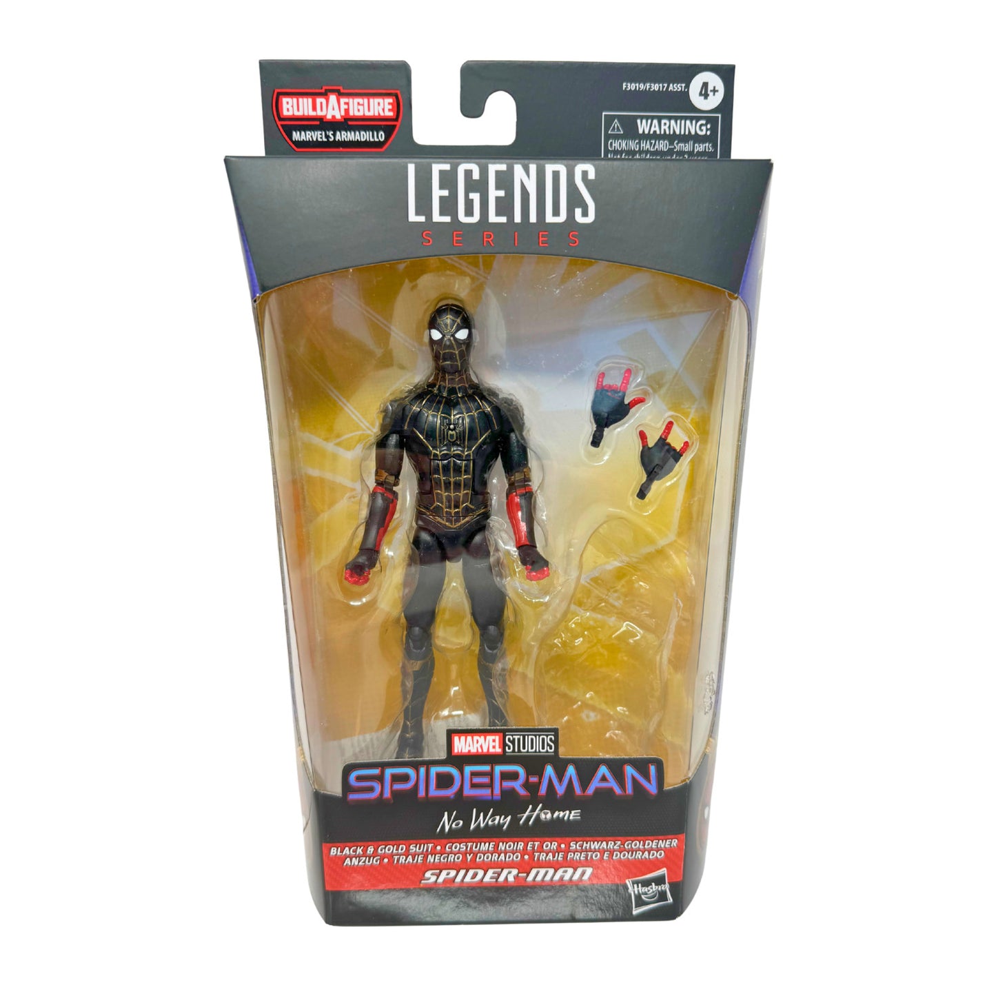Marvel Legends Spider-Man No Way Home Black Gold Suit Action Figure NO BAF PIECE