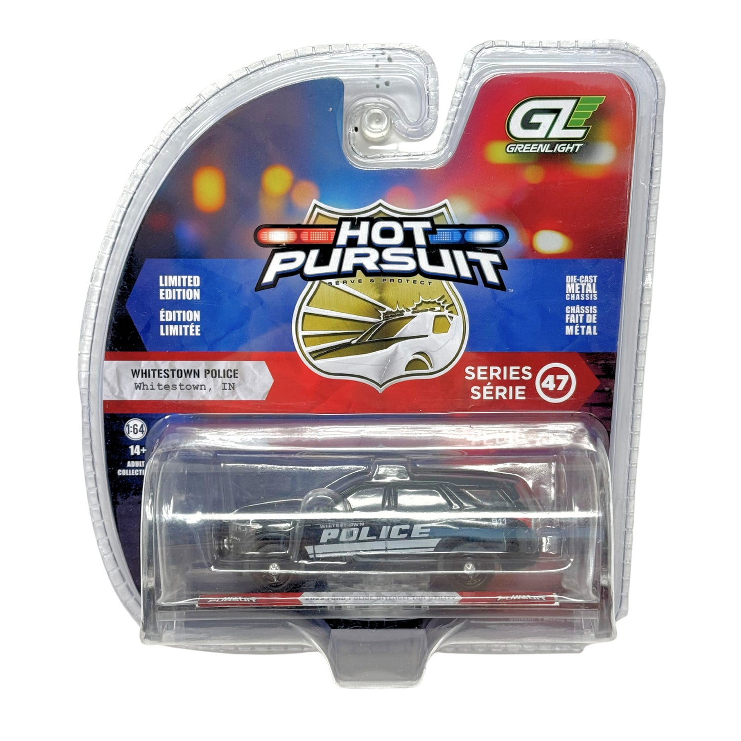 Greenlight Hot Pursuit 2023 Ford Police Interceptor Whitestown PD 1:64 Diecast