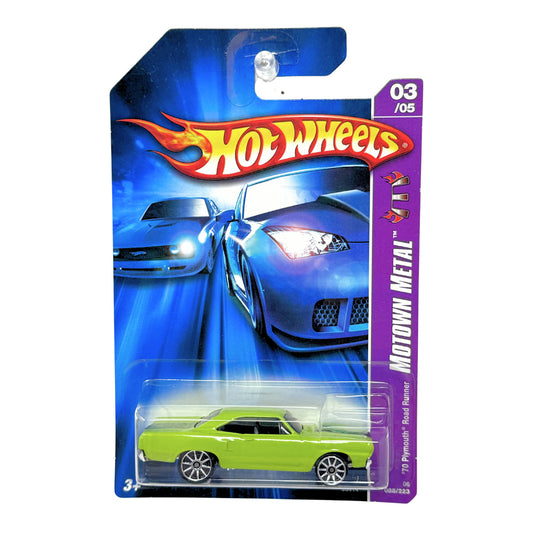 Hot Wheels Motown Metal 1970 Plymouth Road Runner 1:64 Diecast Green